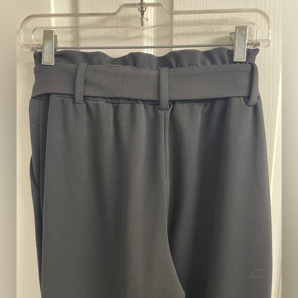 Maurices Paper Bag Dress Pants High Waisted Tie Belt Pull On Cuffed Sz S Reg - Picture 4 of 16